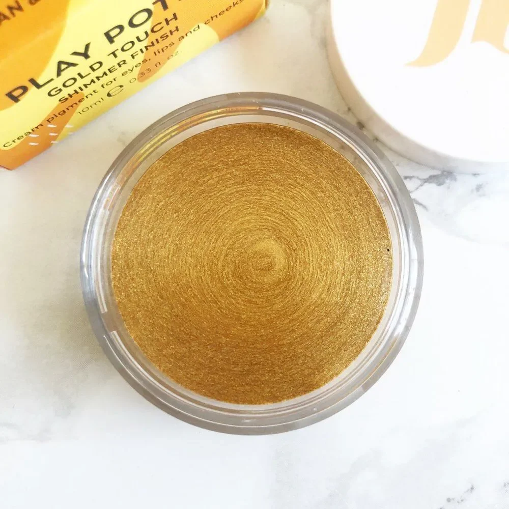 NIB Jecca Blac Play Pots Cream Pigment in Gold Touch, Shimmer Finish